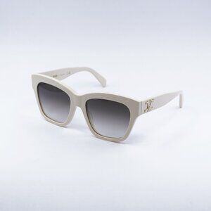 Celine CL40253I 25F Sunglasses Ivory Square Frame, Brown Gradient Lenses